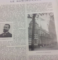 1898 LE ROWING CLUB - SOCIÉTÉ DES RÉGATES PARISIENNE - LE PAVILLON - E. LEPRON - LA VIE AU GRAND AIR - 1900 - 1949