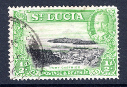 St Lucia 1936 KGV Pictorials - P.14 - ½d Port Castries Used (SG 113) - Ste Lucie (...-1978)
