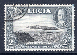 St Lucia 1936 KGV Pictorials - P.14 - 2d Port Castries Used (SG 116) - St.Lucia (...-1978)