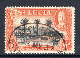 St Lucia 1936 KGV Pictorials - P.14 - 6d Columbus Square Used (SG 120) - Ste Lucie (...-1978)