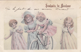 (o) Souhaits De Bonheur - Enfants - Bicyclette - Children And Family Groups