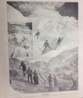 1898 ALPINISME - GLACIER DES BOSSONS HAUTE SAVOIE - TRAVERSÉE DE LA MER DE GLACE - LA VIE AU GRAND AIR - 1900 - 1949