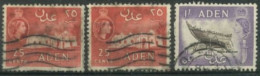 YEMEN.- ADEN STAMPS SET OF 3 INCLUDING ONE OF HIGH VALUE, USED. - Yemen