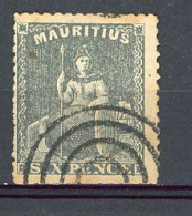 MAURICE : Yv. N° 21 SB N° 54 (o)  6p Gris Cote 35 Euro BE 2 Scans - Mauricio (...-1967)