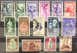 1950 - Italian Republic - (15 Stamps - Used) - ITALY STAMPS - 1946-60: Oblitérés