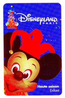 PASSEPORT HAUTE SAISON ENFANT MICKEY Pour Les 5 ANS De L'OUVERTURE De DISNEYLAND PARIS -TRES BON ETAT -REF-PASS DISNEY-2 - Passaporti  Disney