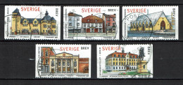 Sweden 1998 - Yv 2021/25 - Maisons Suédoises, Architecture, Schwedische Häuser, Complete - Used - Gebruikt