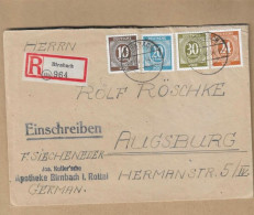 Los Vom 21.04 -  Heimatbeleg Aus Birnbach 1946  Einschreiben - Cartas & Documentos