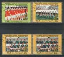 YEMEN.- 1970, FOOTBALL WORLD CHAMPIONSHIP, MEXICO STAMPS SET OF 4, USED. - Yemen