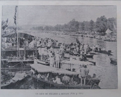 1898 LES REGATES D'HENLEY - CHAMPIONNAT INTERNATIONAUX D'ANGLETERRE - LA VIE AU GRAND AIR - 1900 - 1949