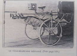 1898 LE VÉLO BRANCARD - SECOURISTES FRANÇAIS - LA VIE AU GRAND AIR - 1900 - 1949