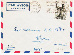 Aef,  Dde Brazavile En 1955 Pour N'gomo Au Gabon TB - Storia Postale