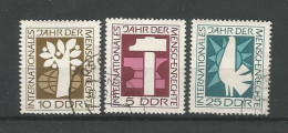 DDR 1968 Int. Year Of Human Rights Y.T. 1065/1067 (0) - Gebruikt