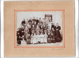 Port Vendres Grande Photo De Classe Filles  Photo Sanchez Format : 27 X 21 Cm Le Support - Port Vendres