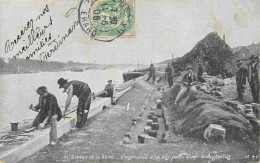 75 - Paris - Berges De La Seine - Construction D'un Bas-port Quai D'Austerlitz - Animée - CPA - Oblitération Ronde De 19 - Le Anse Della Senna