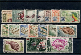 V - CONGO- Année 1959-61: Y&T N° 135 à 147A + PA 1 Et PA 5  Tous NSC ** - Mint/hinged