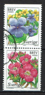 Sweden 1998 - Yv 2043/44 - Wetlands Flowers, Fleurs Des Marais, Moorblumen - Se Tenant  - Used - Oblitérés