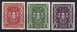 Österreich 1922/24 Mi 400-402 A I * [200424XIV] - Nuovi