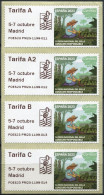 Espagne - 2023 - 53 Feria Nacional Del Sello. Madrid. Consumo Responsable - 1199  011 012 013 014 - Timbres De Distributeurs [ATM]