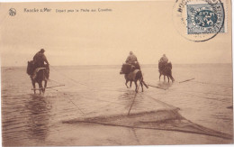 KNOKKE : Pecheur De Crevettes - Garnalenvissers  (    Ecrit Avec Timbre - Met Zegel  ) - Knokke