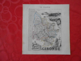 CARTE VUILLEMIN DEPARTEMENT DE LA GIRONDE (33) - Geographical Maps