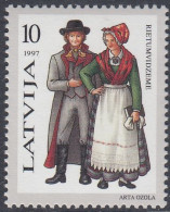 Latvia 1997 - Traditional Costumes: Rietumvidzeme - Mi 451 ** MNH [1844] - Lettonie