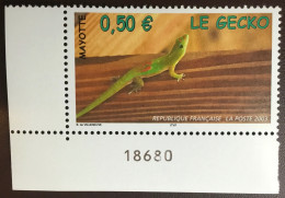 Mayotte 2003 Gecko Reptiles MNH - Sonstige & Ohne Zuordnung