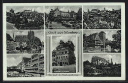 AK Nürnberg, Partie Am Hallertor, Platz Mit Schönem Brunnen Und Markt, Henkersteg, Albrecht Dürerhaus  - Nuernberg