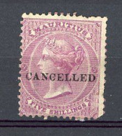 MAURICE : Yv. N° 40a SB N° 72 Fil CC  CANCELLED (*)  5s Lilas  Rose  Cote 65 Euro BE R 2 Scans - Mauritius (...-1967)