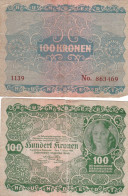 100 Die Nachmachung LOT DE 3 BILLETS - Autriche