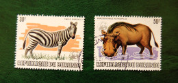 Burundi - 1982 2 Values African Animals WWF Used - Gebraucht