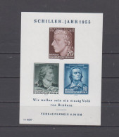 DDR  1955  Block 12 PF. X ** Geprüft  BPP300,- - Unused Stamps
