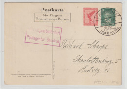 DR, Flugpost-Karte Braunschweig-Brocken Mi.-Nr. PP 92 C1, Gelaufen. - Luchtpost & Zeppelin