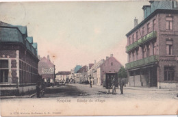 KNOKKE :  1909  Entrée Du Village   TRAM     (    Ecrit Avec Timbre - Met Zegel  ) - Knokke