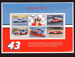 Gambia, Kleinbogen Autos Richard Petty - Auto's