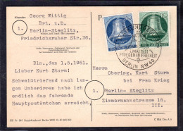 Berlin, FDC. Mi.-Nr. 76 + 78, Bedarfsgebraucht - Sonstige & Ohne Zuordnung