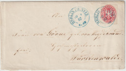 Preußen: Brief Von Berlin (blauer Stpl. P.E. No. 12) Nach Fürstenwalde - Autres & Non Classés