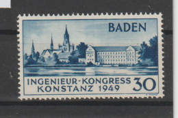 Frz. Zone Baden: Ingenieur-Kongress In Type II, **, Befund Schlegel - Bade