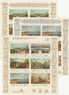 Russland: 850 Jahre Moskau (Gemälde) In 3 Kleinbögen, ** (MNH) - Blocks & Sheetlets & Panes