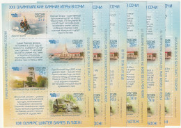 Russland: Olymp. Winterspiele Sotschi, Blocks 153 I-VI, ** (MNH) - Sonstige & Ohne Zuordnung