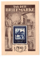 Saarland Tag Der Brfm. 1952 Au7f Ersttags-Maximumkarte - Altri & Non Classificati