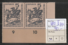 DDR Tag Der Briefmarke 1957 Plattenfehler II, **, Geprüft - Variétés Et Curiosités