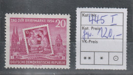 DDR Tag Der Briefmarke 1954 Mit PF I, **, Geprüft Mayer  - Variétés Et Curiosités