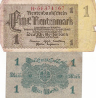 LOT DE 2 BILLETS ALLEMANDS DE 1 - Altri & Non Classificati