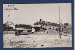 CPA Syrie écrite Alep Carte Photo Tramway - Siria