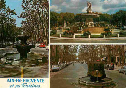 Automobiles - Aix En Provence - Ses Fontaines - Multivues - CPM - Voir Scans Recto-Verso - Turismo