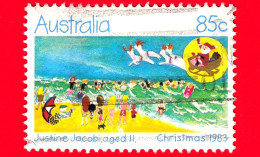 AUSTRALIA - Usato - 1983 - Natale - Babbo Natale In Slitta Sulla Spiaggia - 85 - Oblitérés