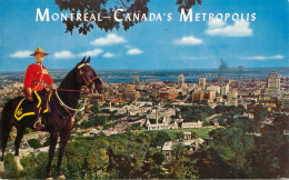 Canada Montreal Cityscape & Mounted Police Officer In Uniform - Montreal