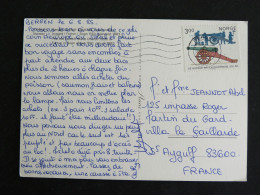 NORVEGE NORWAY NORGE NOREG AVEC YT 877 ECOLE OFFICIERS ARTILLERIE - BERGEN - Cartas & Documentos