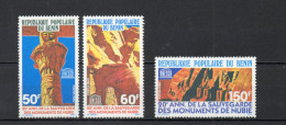 BENIN   N° 475 à 477   NEUFS SANS CHARNIERE  COTE 4.00€   MONUMENTS DE NUBIE UNESCO - Bénin – Dahomey (1960-...)